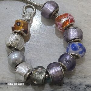 Lot of glass beads metal center core all beads pictured are included